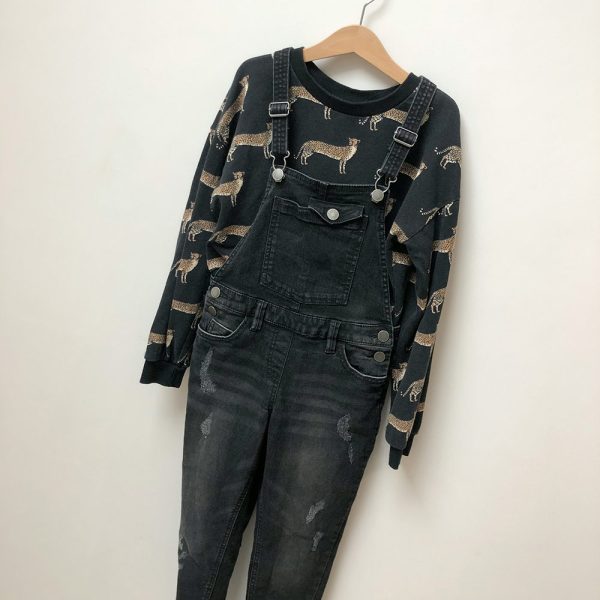 Kelzuki x H&M Black Leopard Print Sweatshirt