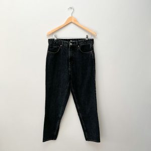 Zara Black Denim Mom Jeans