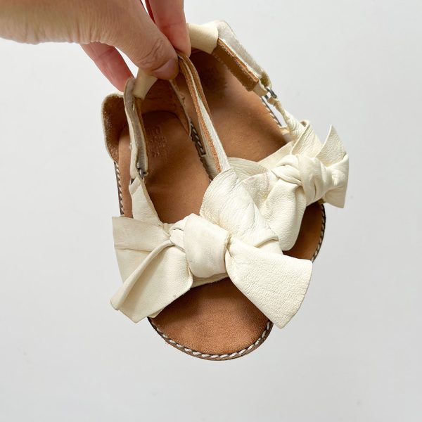 Zara Cream Leather Sandals