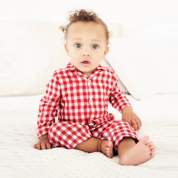 The Little White Company Gingham Sleepsuit