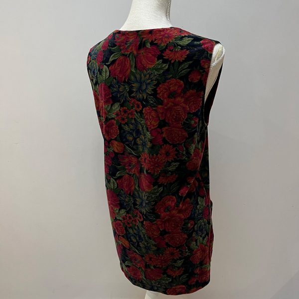 Vintage Monsoon Velvet Floral Waistcoat