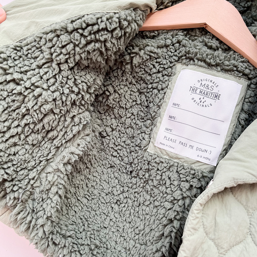 M&S Green Quilted Coat