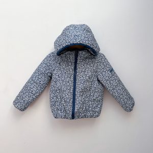 Baby Gap Blue Floral Puffer Coat