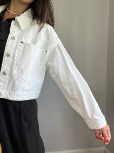 Zara White Denim Jacket