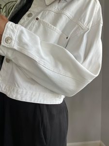 Zara White Denim Jacket