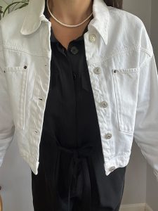 Zara White Denim Jacket