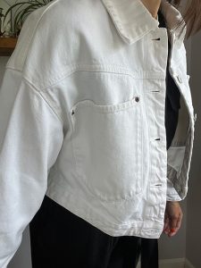 Zara White Denim Jacket