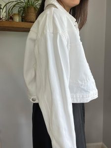 Zara White Denim Jacket