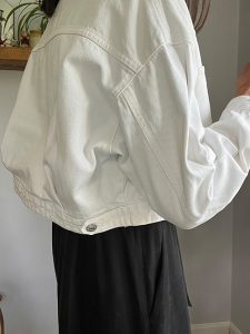 Zara White Denim Jacket