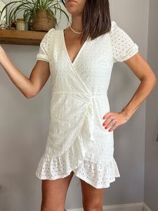 Mango White Lace Dress