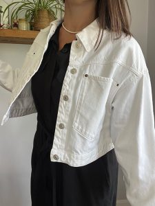 Zara White Denim Jacket