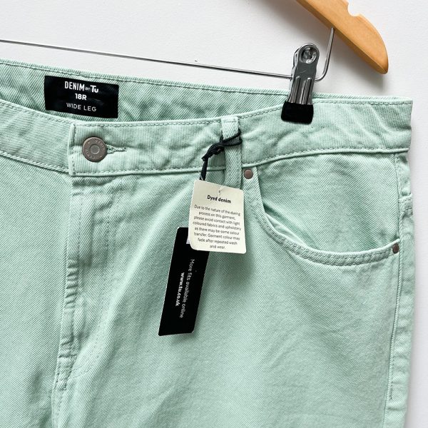 Mint Wide Leg Jeans