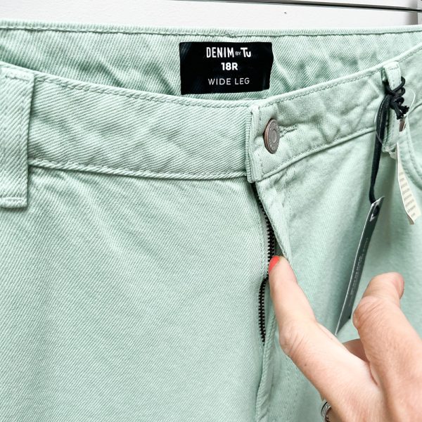 Mint Wide Leg Jeans