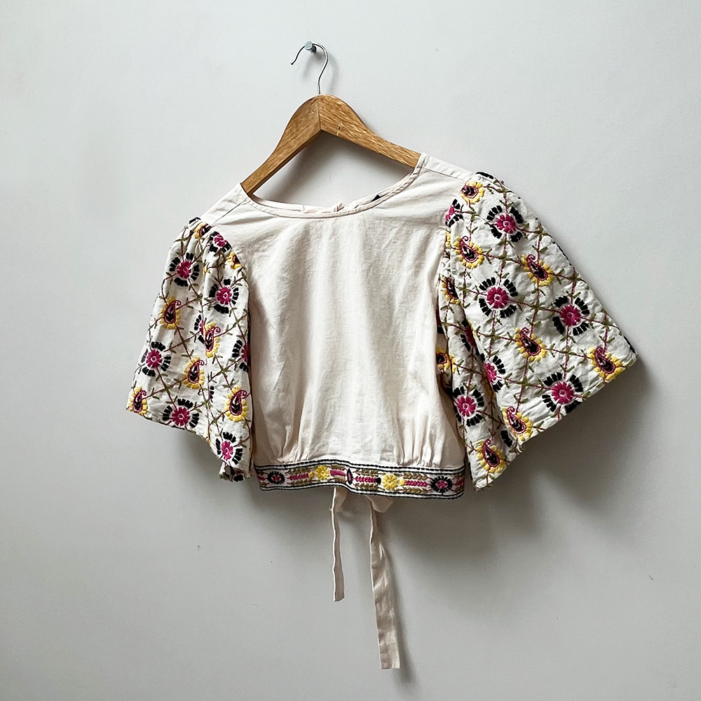 Topshop Embroidered Top