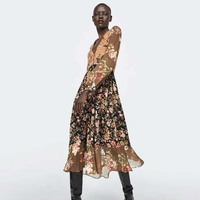 Zara floral dress