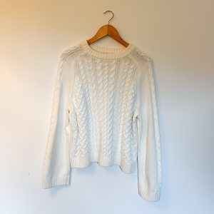 M&S Cream Cable Knit Jumper