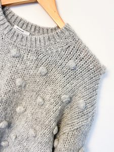 & Other Stories Grey Pom Pom Jumper