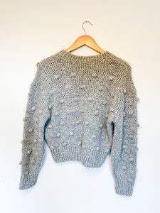 & Other Stories Grey Pom Pom Jumper