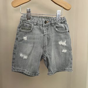 Zara Grey Distressed Shorts