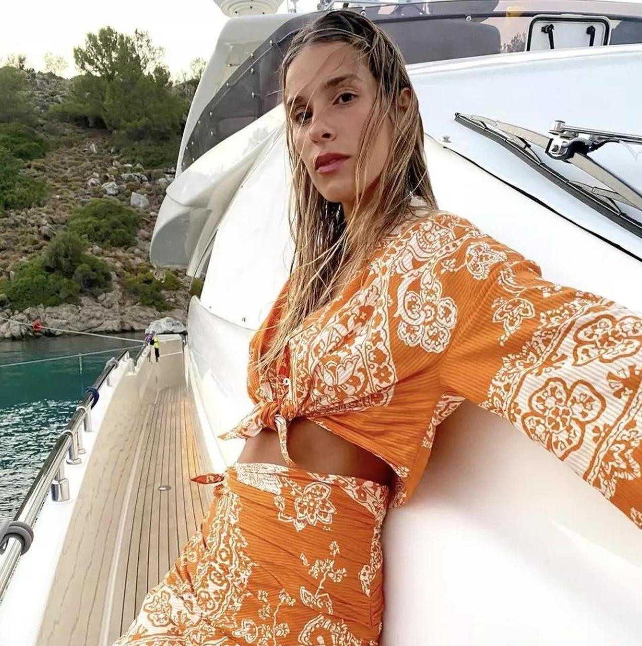 Primark orange paisley