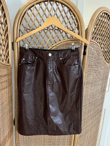 M&S Burgundy Vinyl Skirt