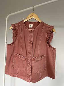 Tu Pink Denim Waistcoat