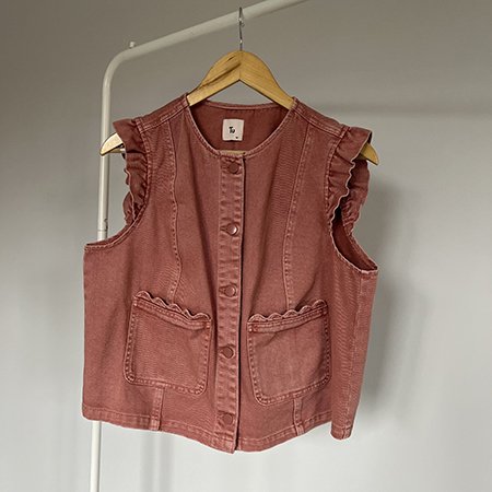 Tu Pink Denim Waistcoat