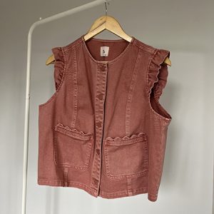 Tu Pink Denim Waistcoat
